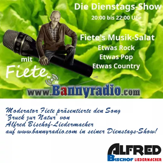 Präsentation des neuen Song von Alfred Bischof auf BannyRadio.com