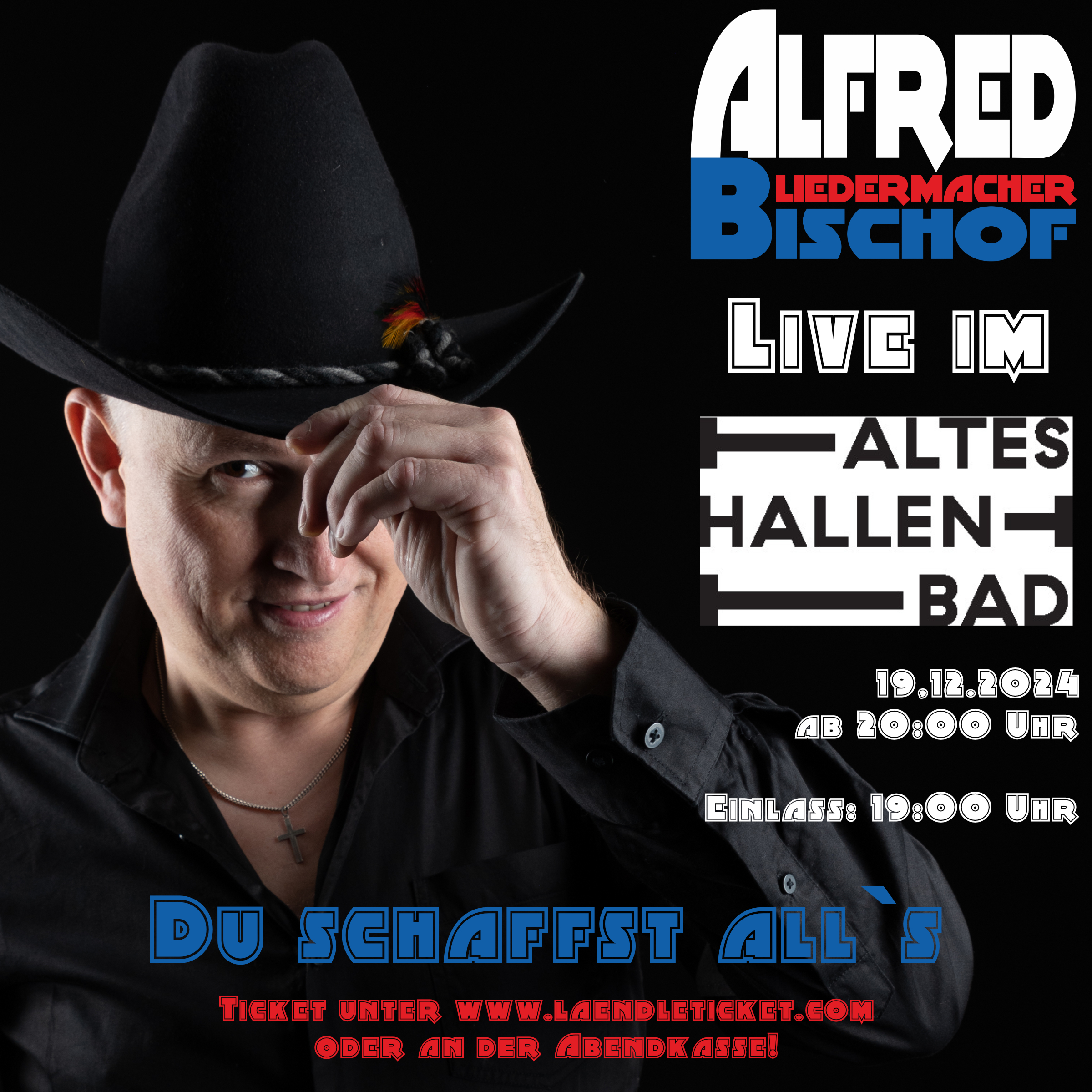 Alfred Bischof-Liedermacher live im Alten Hallenbad in Feldkirch 